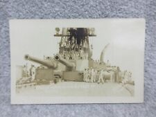 WW1 USS VERMONT Crew Watching Effects Firing Guns RPPC POSTCARD Navy Battleship picture