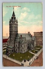 Holyoke MA-Massachusetts, City Hall, Antique, Vintage c1915 Souvenir Postcard picture