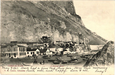 Catalan Bay Houses Fishing Boats Gibraltar Undivided Postcard Posted 1907 picture