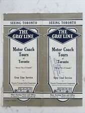 Vtg GrayLine Motor Coach Tours of Toronto, Canada, Gray Line Service picture