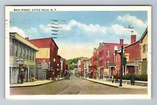 Little Falls NY-New York, Main Street, c1941 Vintage Postcard picture