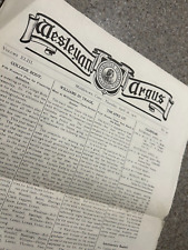 Vintage 1910 Wesleyan College University Massachusetts Argus Newspaper ephemera picture