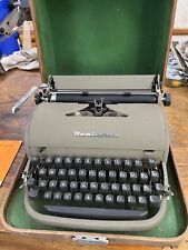 Vintage Remington Manual Typewriter in Original Case Green Color Working picture