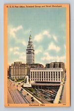 Cleveland OH-Ohio, US Post Office, Terminal Group, Hotel, Vintage Postcard picture