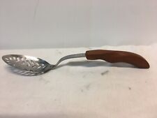 Vintage CUTCO Slotted Spoon Brown Handle No.13 Stainless Steel USA 12