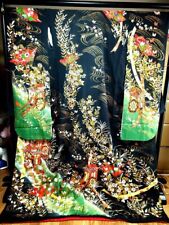 Japanese Kimono Uchikake Vintage Gorgeous wedding Auspicious pattern Gold (u48) picture