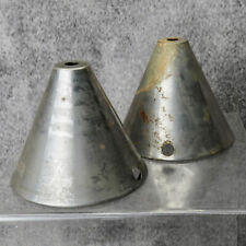 LOT #1031: PAIR NOS Spun Steel Lamp Bases, 4-1/4