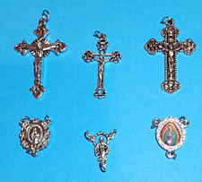 Rosary Parts - Lot of 3 Crucifix & Centerpiece Sets - OLO Grace - Guadalupe - MM picture