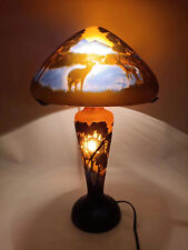 BIG Emile Galle lamp  Scenery, deer picture