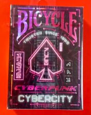 Cyberpunk Cyber City Bicycle Playing Cards Poker Size Deck USPCC Custom Limited picture