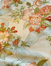 9+ Yards Designer Panel Fabric Cotton Floral Hydrangea Ribbons Cottagecore Fairy picture