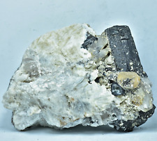 319 Gram Lustrous BLACK TOURMALINE Crystals with FELDSPAR and QUARTZ on Matrix picture