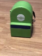 2020 POKEMON CARRYING CASE PLAYSET /GREEN HARD PLASTIC BACKPACK Used No Figures picture