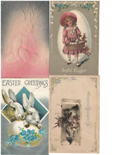 Antique Postcard 4 Easter Greeting  Embossed Early 1900's Postmarked Texas picture