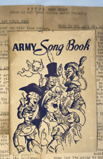 Vintage 1941 US Army Song Book WW2 & BTC Song Sheet For Basic Training picture