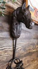 Cast Iron Rustic Western Country Horse Head Coat Keys Hat Wall Hanging Hook picture