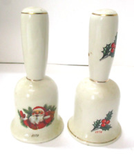 Vintage 1978 and 1979 Ceramic Christmas Bells picture
