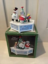 VINTAGE 1992 ENESCO FROSTY AND FRIENDS THE SNOWMAN ACTION MUSICAL & BOX picture