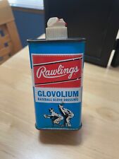 Rare Vintage Rawlings Glovolium Baseball Glove Dressing 4 Oz Tin Can picture
