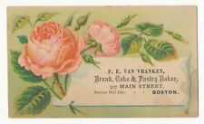 F. E. Van Vranken, Bread, Cake and Pastry Baker, Boston, MA Victorian Trade Card picture