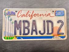 Rare California  Beach Palm Tree Vanity License Plate-Thiebaud--