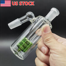 14mm Ash Catcher 45 Degree Glass Water Bong 45° Thick Pyrex Glass Bubbler New. picture