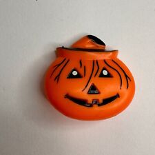 Vintage Halloween Fun World Pumpkin Jack o Lantern Hat Plastic Clicker Toy picture