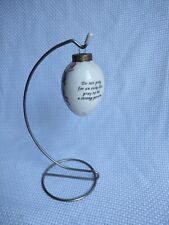 Vintage The Egg Lady Porcelain Hanging Ornament /Stand Floral Quote picture