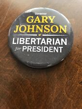 Official Gary Johnson Libertarian Presidential Poltical Pinback Button picture