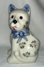 Ceramic Floral Cat Planter, 5” Tall, Made in Occupied Japan , 1945-1951 picture