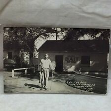 Vintage Real Photo Postcard Cooked Lake Fishing Scene Angola Indiana Jim Unger picture