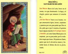 Oracion a San Marcos de a Leon - Spanish -  Laminated  Holy Card S24-488 picture