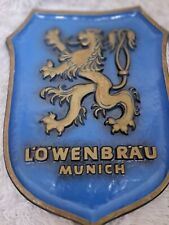 LOWENBRAU BLUE & GOLD BEER SIGN  DATED  Man Cave Bar Collector picture