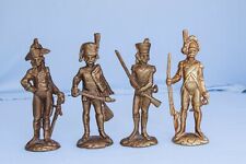 4 Mid 20th Century Brass Napoleonic French France Soldier Figures picture