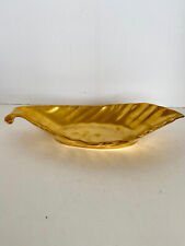 Vintage Pickard Gold Gilded Leaf Shaped trinket tray Candy dish picture