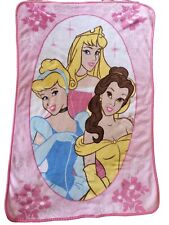 Vinatge Disney Princess Kids Fleece Throw W Pillow Case picture