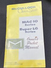 vtg 1969  McCulloch mac 10 super lg owners pocket manual picture