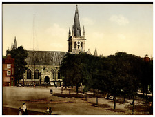 England. Yarmouth. St. Nicholas Church. Vintage Photochrome by P.Z, Photochrome picture