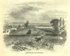 Virginia Henricopolis Peninsula View Steamship 1859 Antique Engraving Print picture