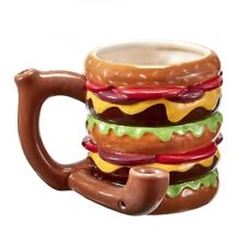 Mug-Ceramic Cheeseburger Design Tobacco Smoking Pipe- Mug picture