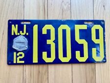 1912 New Jersey License Plate picture