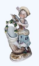 Ucagco Ceramics Japan Figural Planter Vase Woman With Tambourine Dove Painted picture