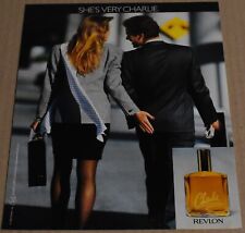 1989 Print Ad She's very Charlie Revlon Fragrance Blonde Lady Man Art perfume picture