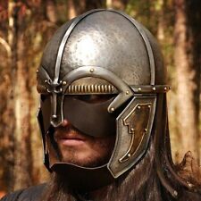 XMAS 18GA Medieval Larp Warrior Viking Vendel Helmet With Leather Guards picture