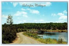 Ludington Michigan Postcard Breath-Taking Beauty Highway c1957 Vintage Antique picture