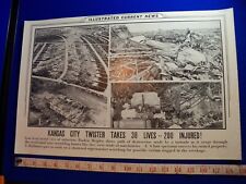 1957 Illustrated Current News Photo History Ruskin Height Kansas City TORNADO MO picture