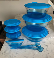 New Tupperware Sheerly Elegant Large 9 Pc Medium & Small Bowl Set - $146 Value picture
