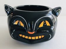 Johanna Parker Halloween Vintage Black Cat Candy Dish Bowl picture