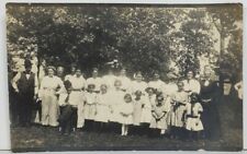 Rppc Large Group of Women and Two Men Polygamist Family Possibly Postcard P12 picture