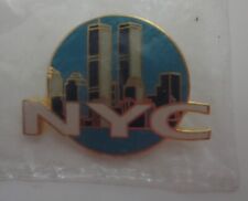 Vintage Pre 911 NYC World Trade Center Twin Towers Enamel Hat Lapel Pin New picture